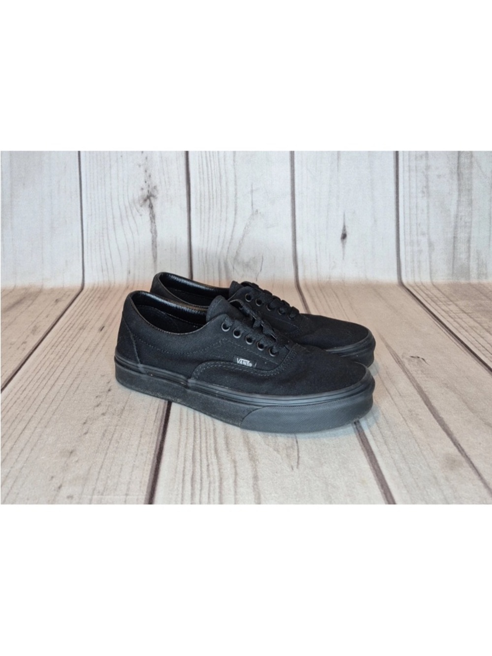 Vans Off The Wall Men’s Size 6.5/ Women’s Sz 8 Black Canvas Skateboarding Shoes